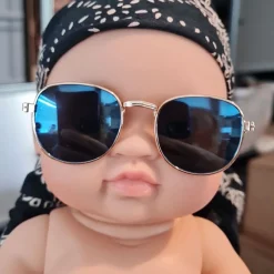 Heless Puppensonnenbrille gold mit verspiegelten Gläsern