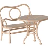 Maileg Café-Set für die Mäuse / blassrosa / Tisch mit Bank