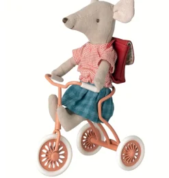 Maileg Dreirad mit Unterstand für die Mäuse / Farbe Koralle