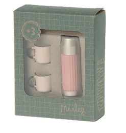 Maileg Thermoskanne und Tassen / Weichkoralle