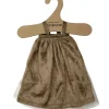 Minikane Amigas Puppenkleid Samt braun mit Minikane Kleiderbügel