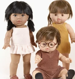 Minikane Barboteuse Orlando und Karamel Chiné-Trikot für Gordi-Puppen