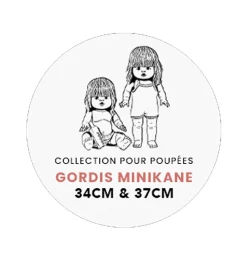 Minikane Body / Bodysuit / Unterwäsche für Gordi Puppen / Farbe Leinen nat