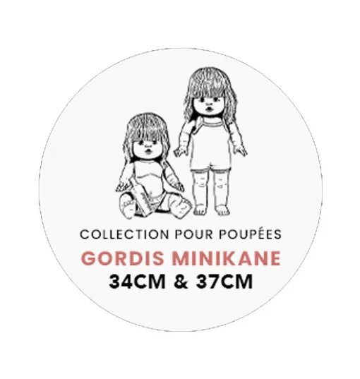 Minikane Body / Bodysuit / Unterwäsche für Gordi Puppen / Farbe Leinen nat