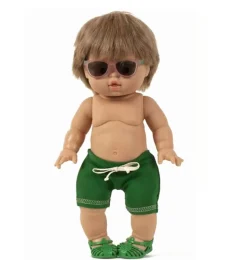 Minikane-Badeanzug Vito vert für Gordi-Puppen