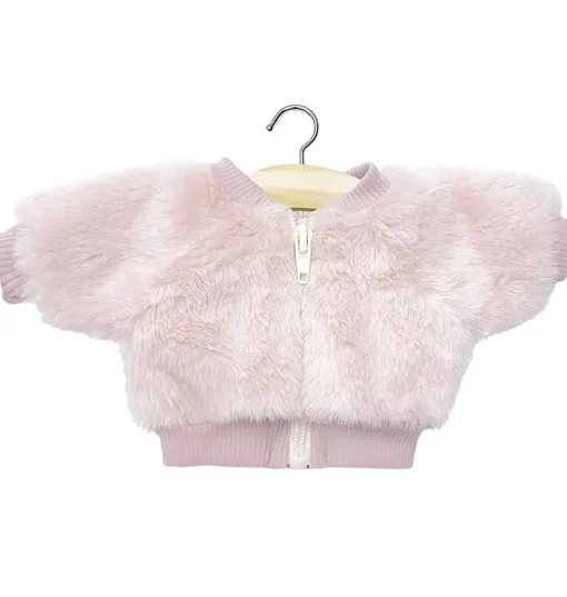 Minikane-Jacke aus rosa Kunstpelz für die Gordi-Puppen
