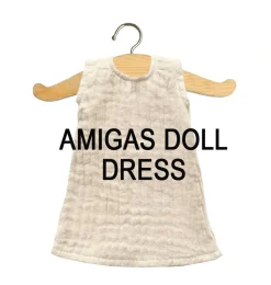 Minikane-Kleid für Amigas-Puppen / écru