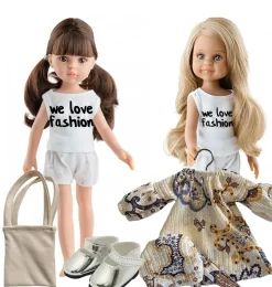 Paola Reina Amigas Puppe Carol mit Pferdeschwänzen im Haar