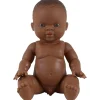 Paola Reina Babypuppe, brauner Junge, blaue Augen